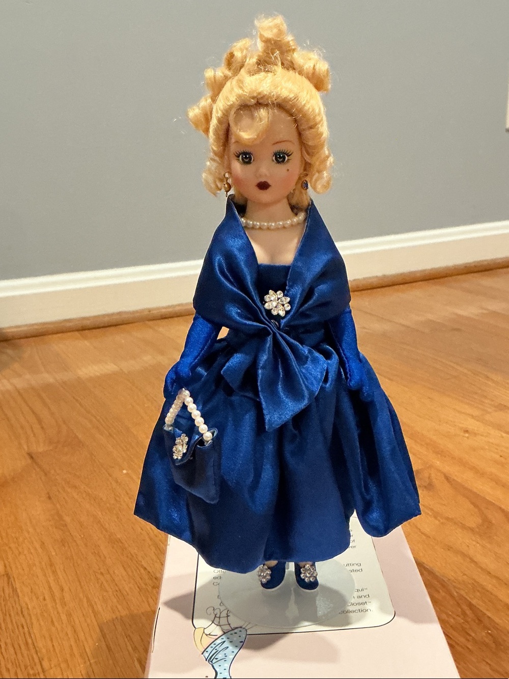 Madame Alexander Doll in Sapphire Blue Satin Gown - Coquette Cissy; #467 of 500